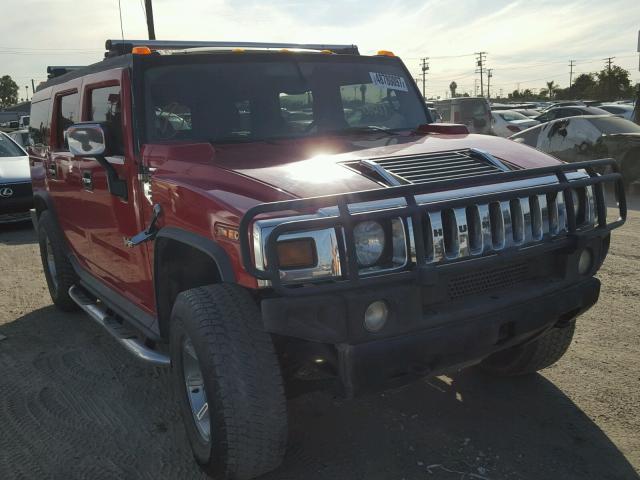 5GRGN23U84H115090 - 2004 HUMMER H2 RED photo 1