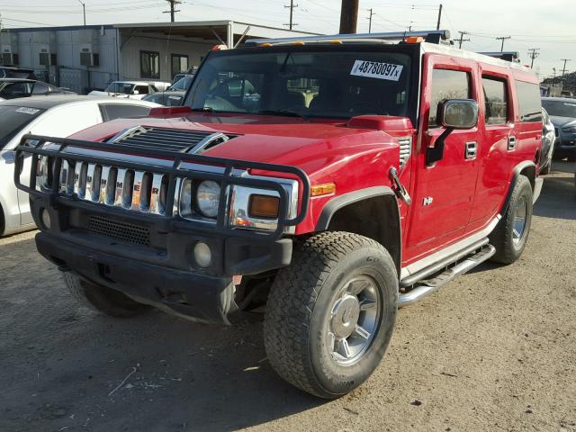 5GRGN23U84H115090 - 2004 HUMMER H2 RED photo 2