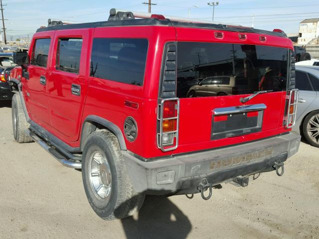 5GRGN23U84H115090 - 2004 HUMMER H2 RED photo 3