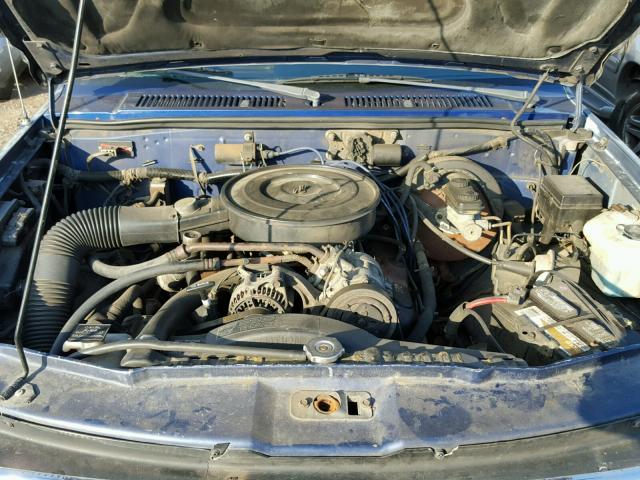 1B7GL26Y4MS242816 - 1991 DODGE DAKOTA BLUE photo 7