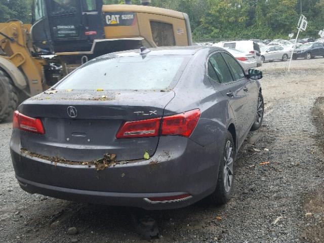 19UUB1F37JA007396 - 2018 ACURA TLX GRAY photo 4