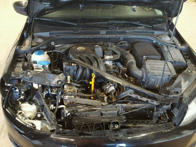 3VW2K7AJ0BM364256 - 2011 VOLKSWAGEN JETTA BASE BLACK photo 7