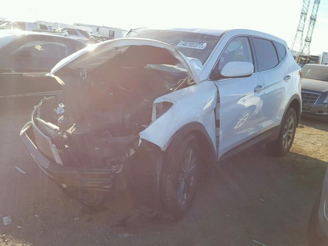 5XYZT3LB6FG271483 - 2015 HYUNDAI SANTA FE S WHITE photo 2