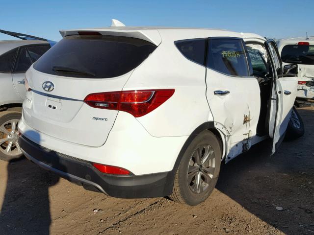 5XYZT3LB6FG271483 - 2015 HYUNDAI SANTA FE S WHITE photo 4