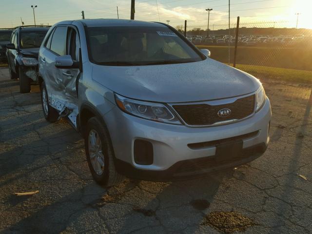 5XYKT3A67EG526132 - 2014 KIA SORENTO LX SILVER photo 1