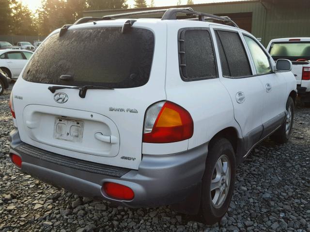 KM8SC83D01U091614 - 2001 HYUNDAI SANTA FE G WHITE photo 4