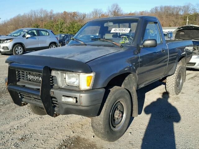 JT4RN01P9M7050073 - 1991 TOYOTA PICKUP 1/2 GRAY photo 2