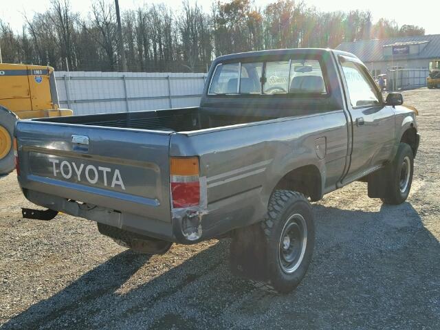 JT4RN01P9M7050073 - 1991 TOYOTA PICKUP 1/2 GRAY photo 4