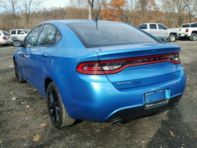 1C3CDFGB9GD823626 - 2016 DODGE DART GT SP BLUE photo 3