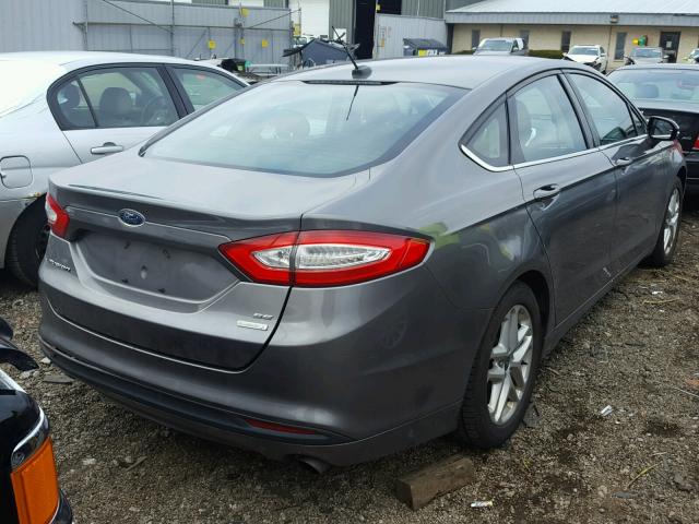 3FA6P0HR3DR168073 - 2013 FORD FUSION SE GRAY photo 4