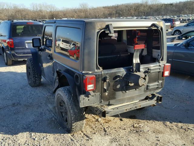 1J4AA2D11BL588700 - 2011 JEEP WRANGLER S BLACK photo 3