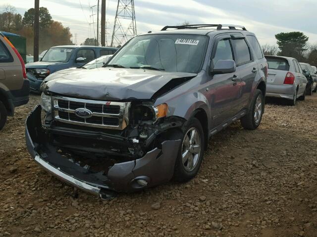 1FMCU04128KB47579 - 2008 FORD ESCAPE LIM SILVER photo 2