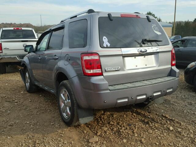 1FMCU04128KB47579 - 2008 FORD ESCAPE LIM SILVER photo 3