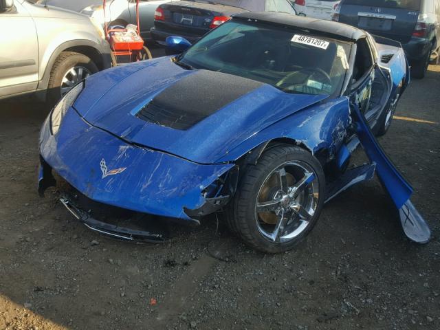 1G1YF2D74E5103462 - 2014 CHEVROLET CORVETTE S BLUE photo 2