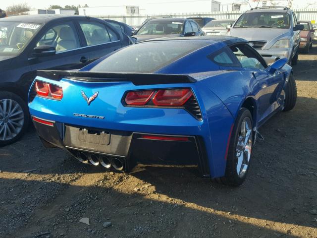 1G1YF2D74E5103462 - 2014 CHEVROLET CORVETTE S BLUE photo 4