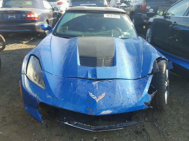 1G1YF2D74E5103462 - 2014 CHEVROLET CORVETTE S BLUE photo 9