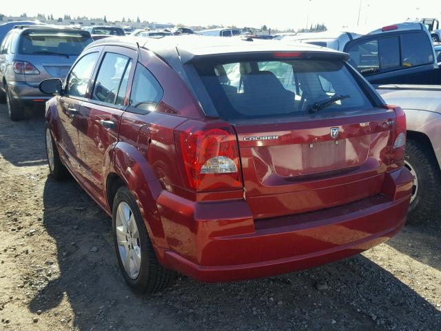 1B3HB48B87D552988 - 2007 DODGE CALIBER SX RED photo 3