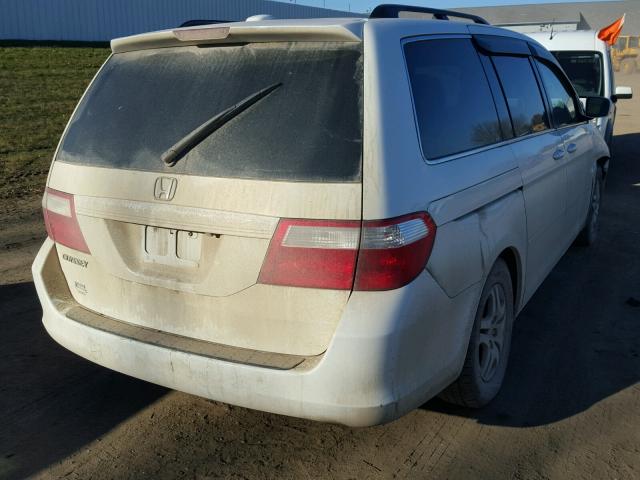 5FNRL38787B058998 - 2007 HONDA ODYSSEY EX WHITE photo 4