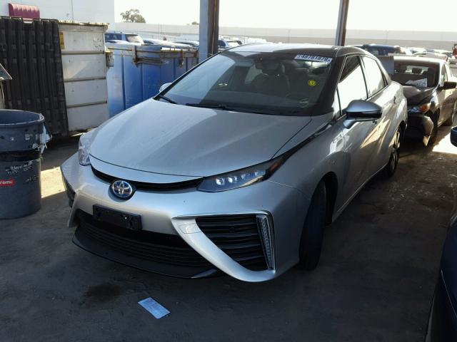 JTDBVRBD6JA004189 - 2018 TOYOTA MIRAI SILVER photo 2