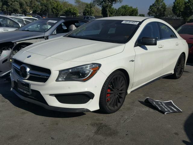 WDDSJ5CB4EN108332 - 2014 MERCEDES-BENZ CLA 45 AMG WHITE photo 2