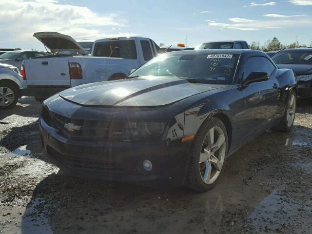 2G1FC1E32C9157722 - 2012 CHEVROLET CAMARO LT BLACK photo 2