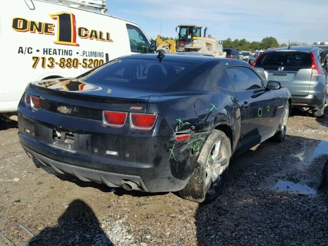 2G1FC1E32C9157722 - 2012 CHEVROLET CAMARO LT BLACK photo 4