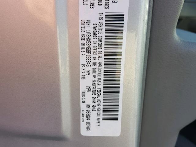 1A8HX58N68F156945 - 2008 CHRYSLER ASPEN LIMI 银色 照片 10