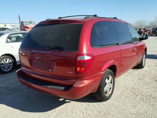 2D4GP44L65R345524 - 2005 DODGE GRAND CARA RED photo 4