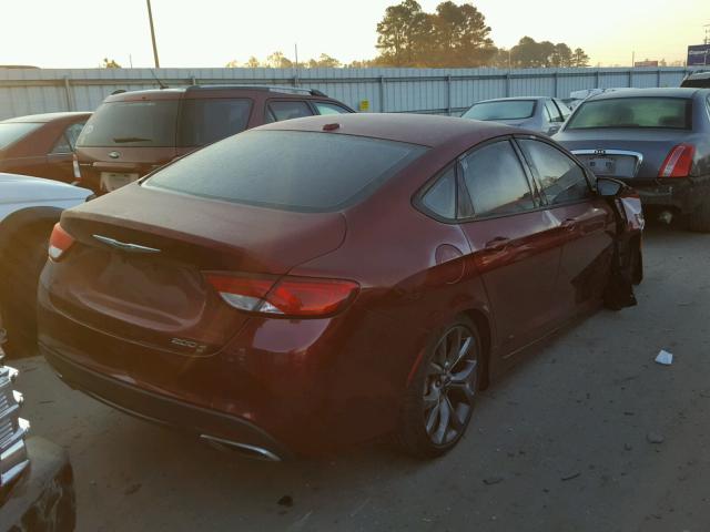 1C3CCCBB3FN647285 - 2015 CHRYSLER 200 S MAROON photo 4