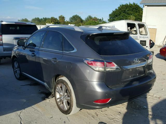 2T2ZK1BA9FC159610 - 2015 LEXUS RX 350 GRAY photo 3