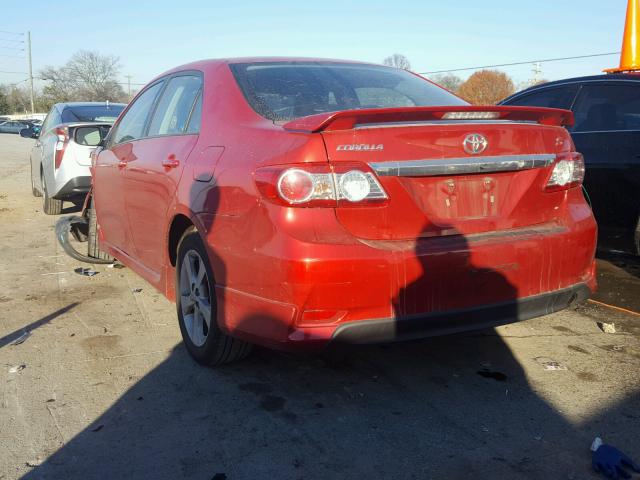 5YFBU4EE4DP157986 - 2013 TOYOTA COROLLA BA RED photo 3