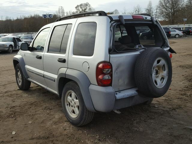 1J4GL48K55W712456 - 2005 JEEP LIBERTY SP GRAY photo 3