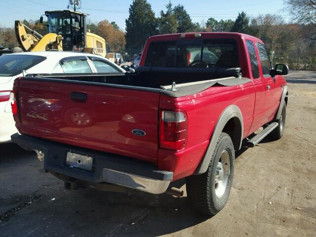 1FTZR45E22TA75907 - 2002 FORD RANGER SUP RED photo 4