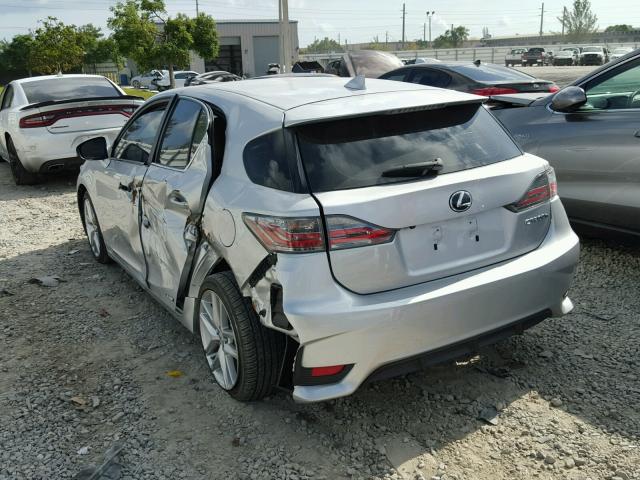 JTHKD5BH2F2227876 - 2015 LEXUS CT 200 GRAY photo 3