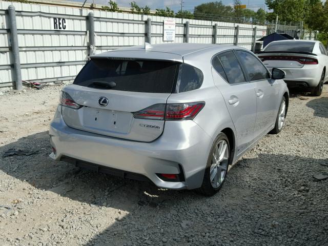 JTHKD5BH2F2227876 - 2015 LEXUS CT 200 GRAY photo 4