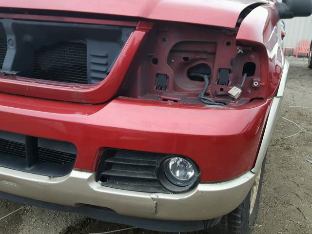 1FMDU74W55UB44488 - 2005 FORD EXPLORER E RED photo 9