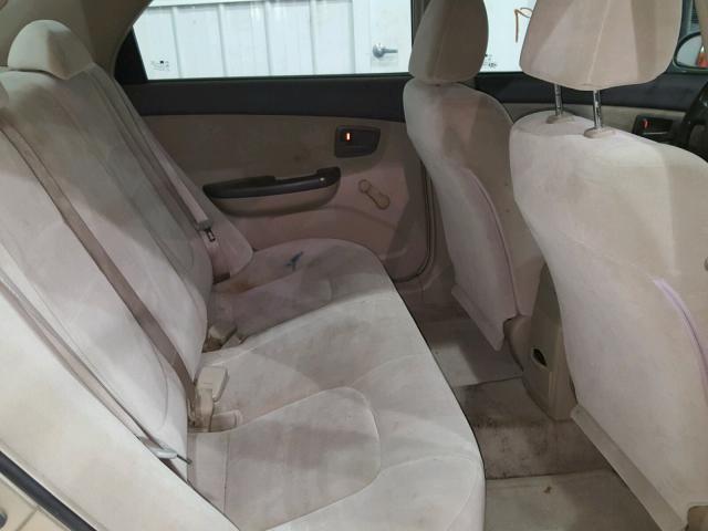 KNAFE121X55119995 - 2005 KIA NEW SPECTR BEIGE photo 6