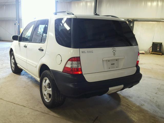 4JGAB54E73A388078 - 2003 MERCEDES-BENZ ML 320 WHITE photo 3