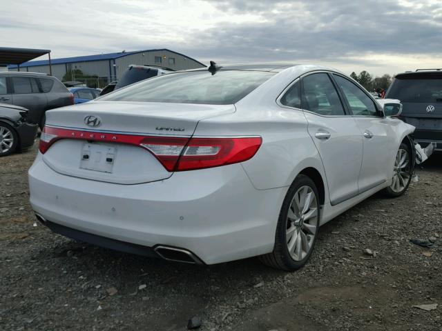 KMHFH4JG7GA507838 - 2016 HYUNDAI AZERA LIMI WHITE photo 4