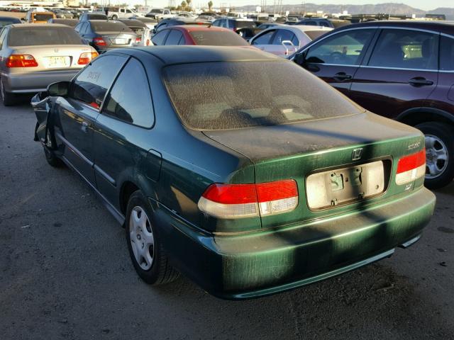 1HGEJ6225XL054845 - 1999 HONDA CIVIC DX GREEN photo 3