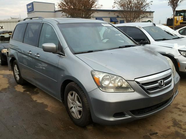 5FNRL387X5B107745 - 2005 HONDA ODYSSEY EX BLUE photo 1