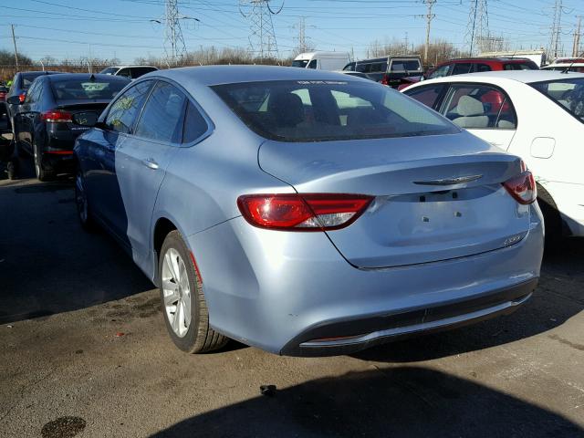 1C3CCCAB5FN638718 - 2015 CHRYSLER 200 LIMITE BLUE photo 3