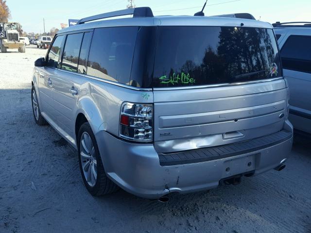 2FMGK5C86DBD01041 - 2013 FORD FLEX SEL SILVER photo 3