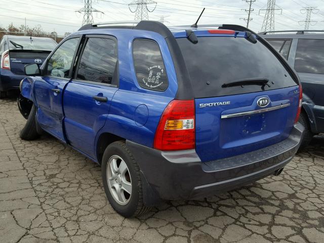 KNDJF724577384824 - 2007 KIA SPORTAGE L BLUE photo 3