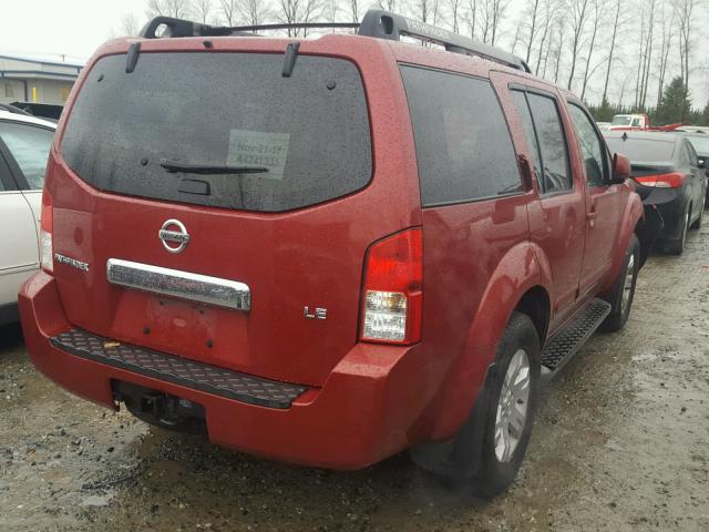 5N1AR18WX5C717726 - 2005 NISSAN PATHFINDER RED photo 4