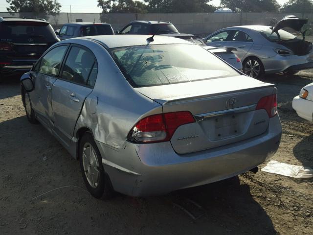 JHMFA36299S017185 - 2009 HONDA CIVIC HYBR SILVER photo 3