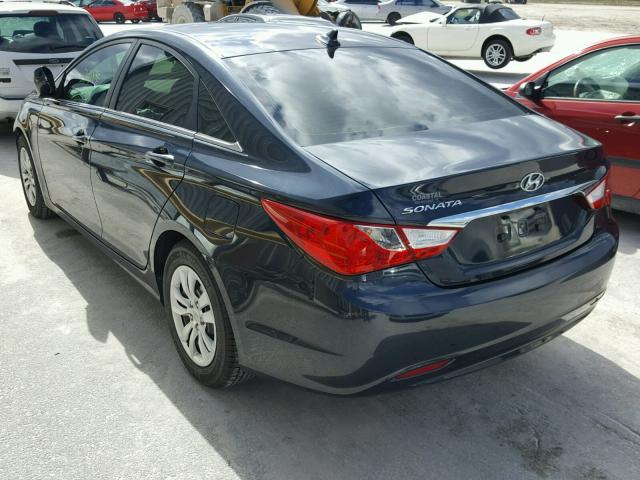 5NPEB4AC3BH128206 - 2011 HYUNDAI SONATA GLS BLACK photo 3