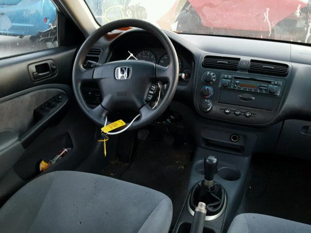 2HGES25761H579690 - 2001 HONDA CIVIC EX BLACK photo 9