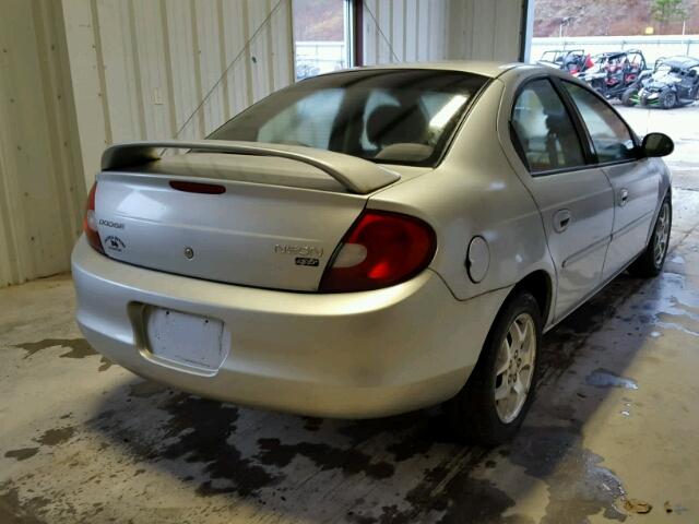 1B3ES56C22D622238 - 2002 DODGE NEON ES SILVER photo 4