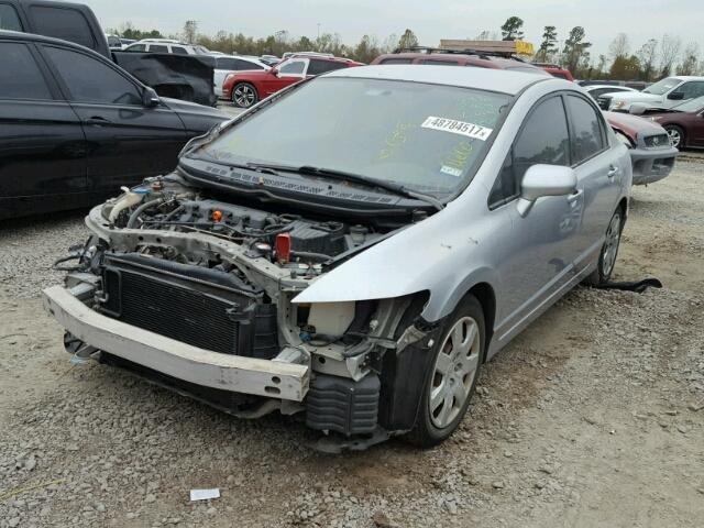 1HGFA16576L030332 - 2006 HONDA CIVIC LX SILVER photo 2